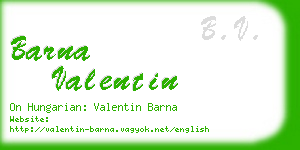 barna valentin business card